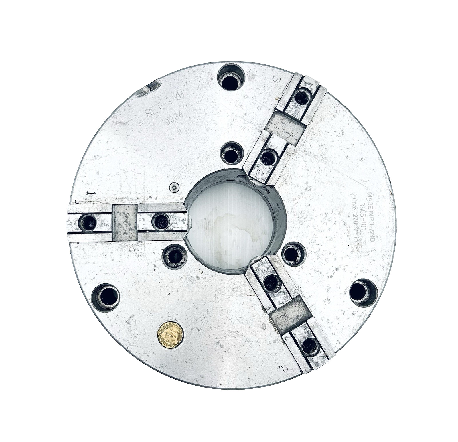 BISON 10" SET-TRU 3-Jaw Self Centering Lathe Model No. 3565-10 **GOOD** Poland