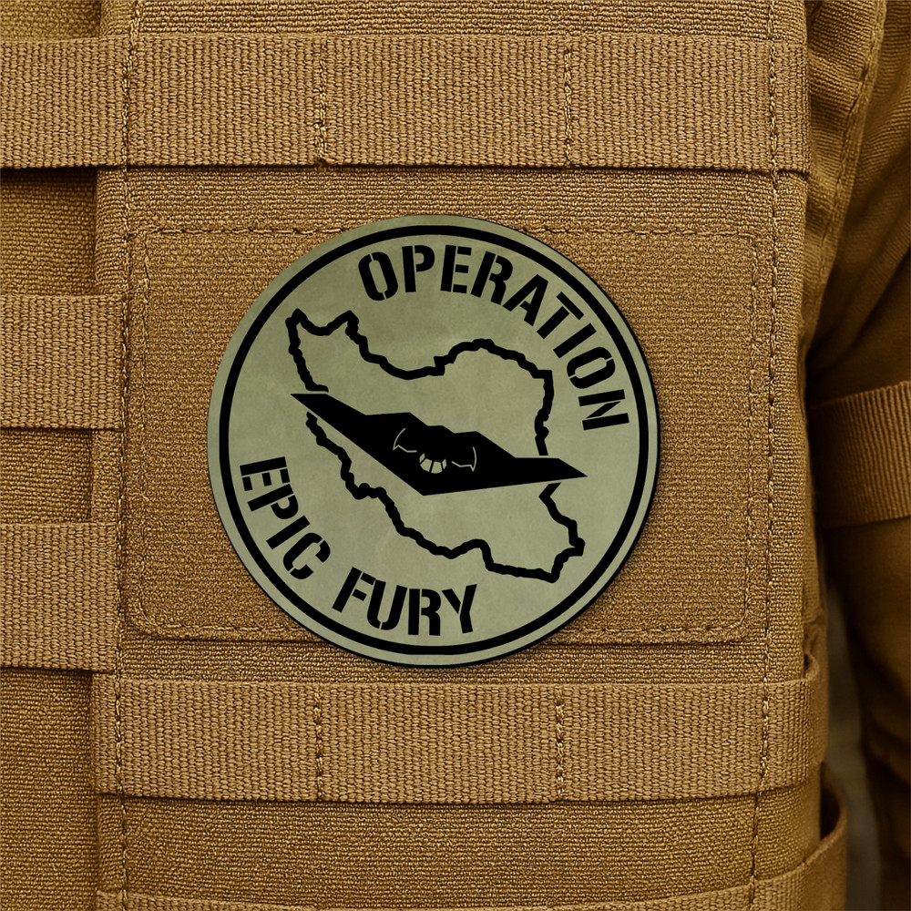 Operation Epic Fury Morale Patch - 3" Round Hook & Loop Plate Carrier Patch