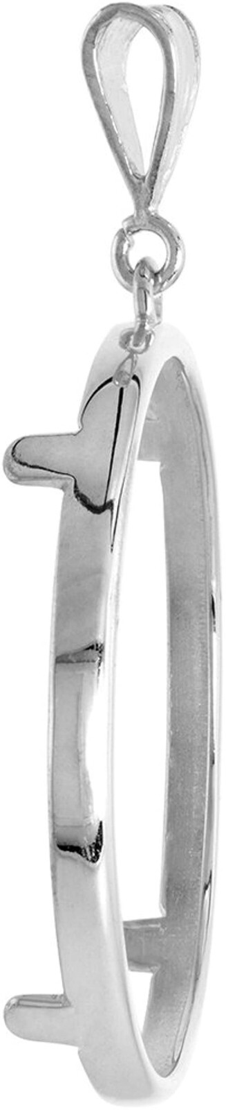 Sterling Silver 1 Onza Plata Libertad Bezel 36 mm Coins Prong Back Round Edge