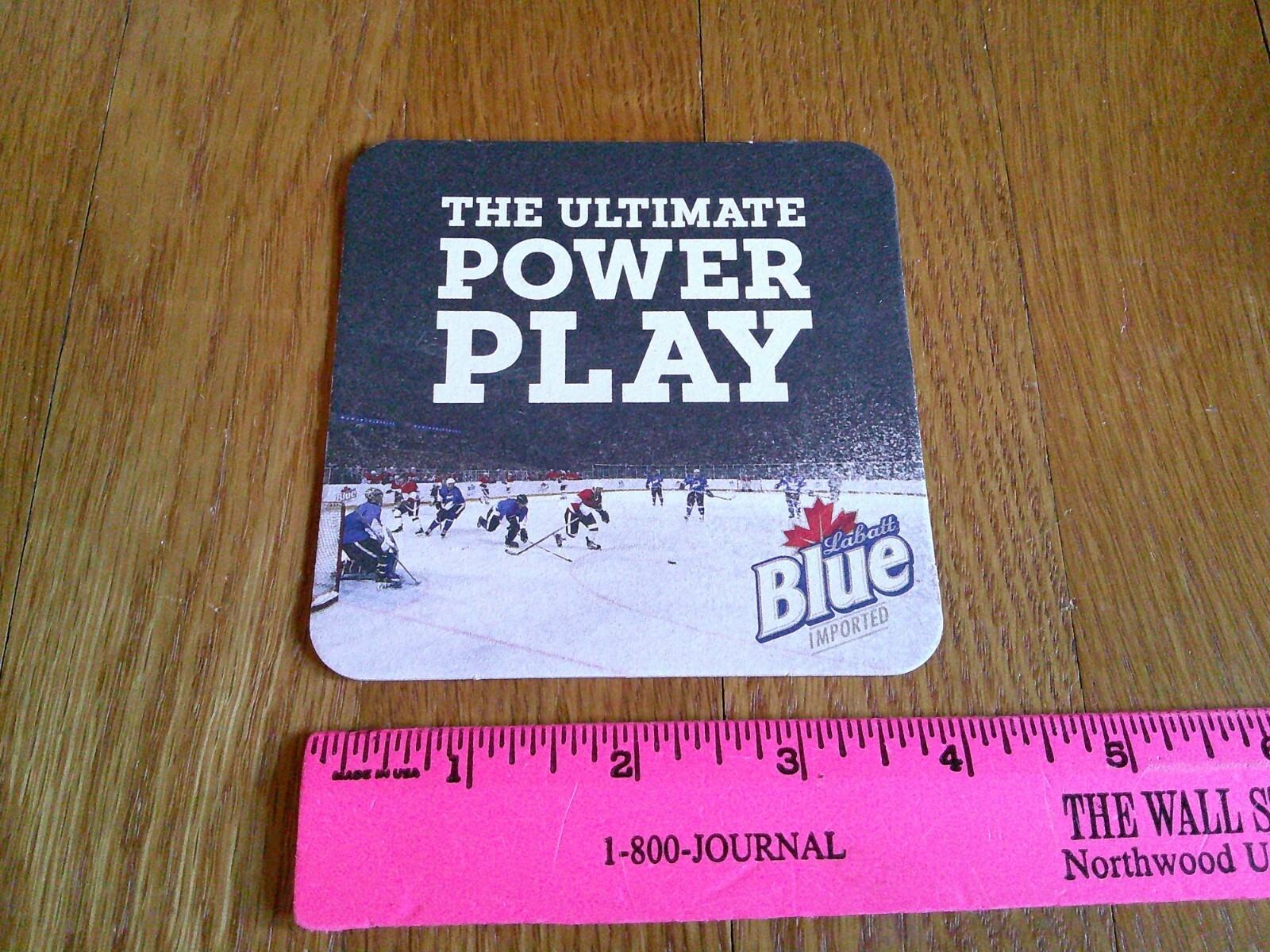 Labatt Blue Beer Coaster 2013 Ice Hockey Power Play Collectible FREE SHIP