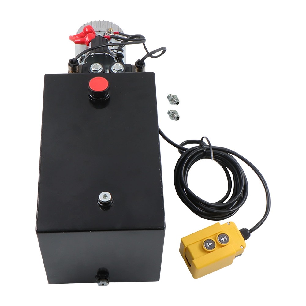 15 Quart Double Acting Hydraulic Pump Dump Trailer Power Unit DC 12V Unit Pack