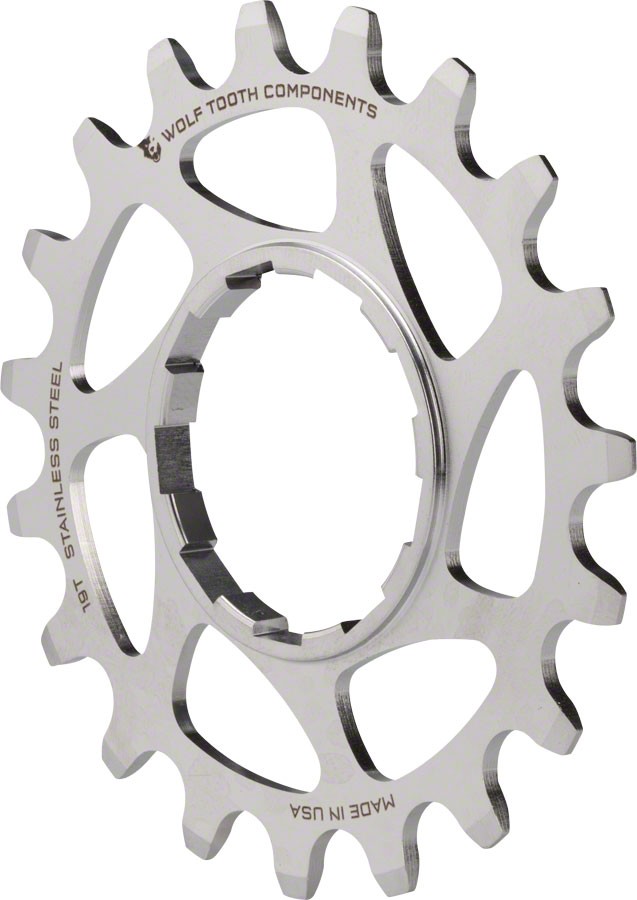 Wolf Tooth Components Single Speed Stainless Cog 19T Compatible w/ 3/32" chains