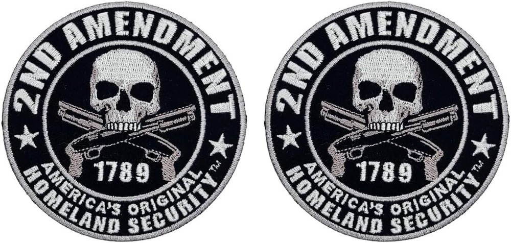 2nd Amendment Homeland Security Morale PATCH - 2PC - Hook Backing  4.0 inch