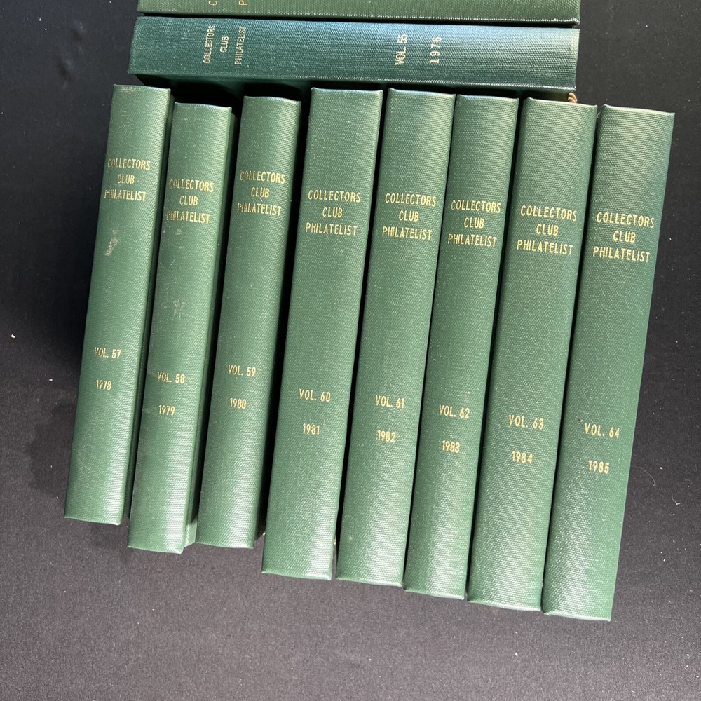 The Collectors Club Philatelist Set of 10 Issues Vol. 55-64 Stamps 1976-1985