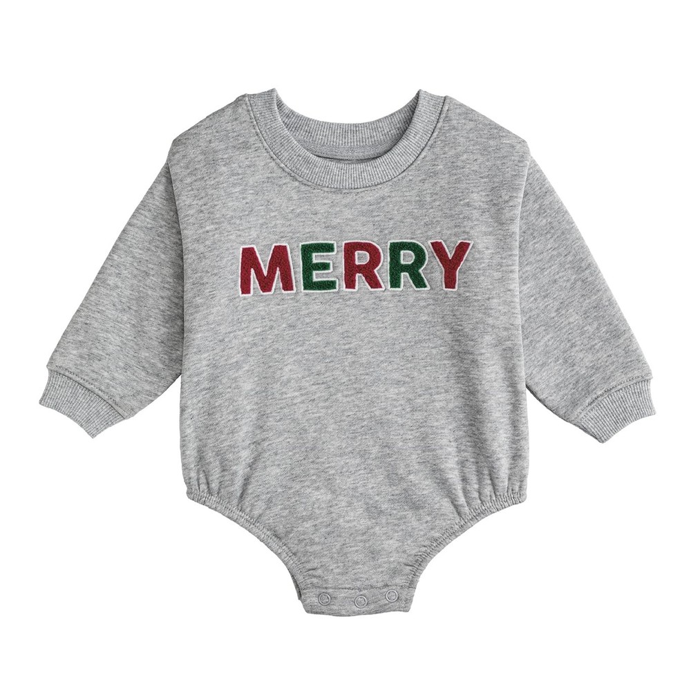 Mud Pie Kids Christmas Merry Sweatshirt Bubble