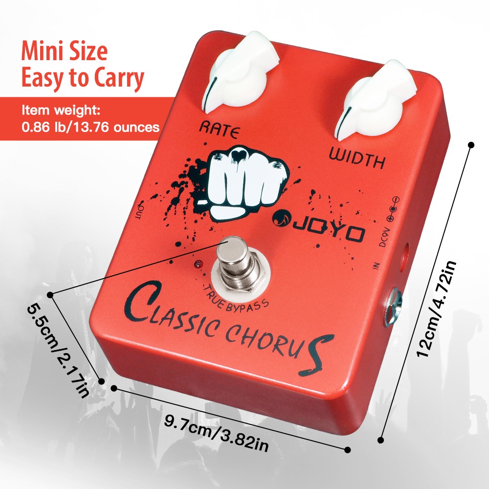 JOYO Classic Chorus Guitar Effect Pedal Mini Single Analog True Bypass (Opened)