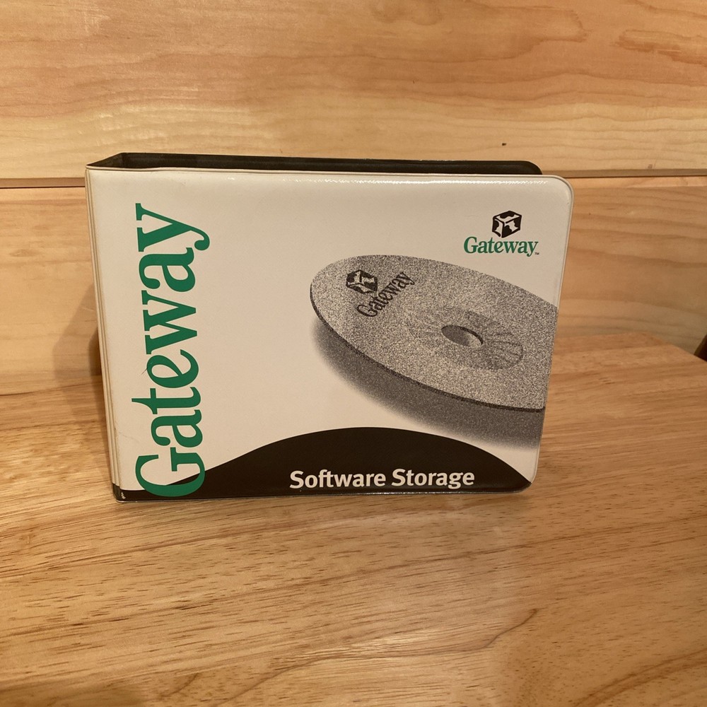Original Vintage GATEWAY Computer Software Storage Binder CD Holder 1999