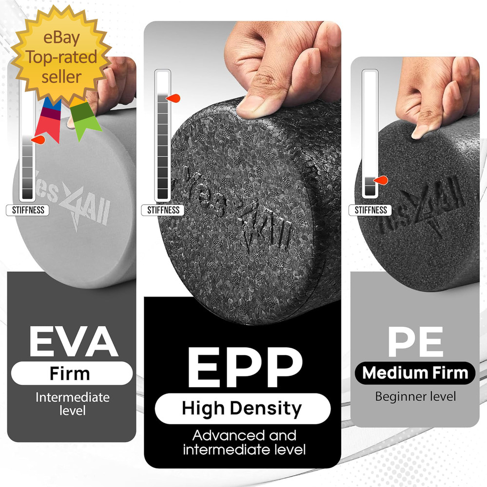 High-Density EPP round Back Roller Foam Exercise Foam Roller for Yoga Pilates