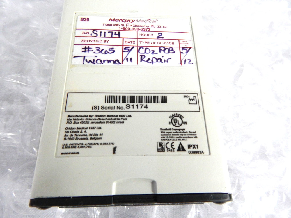 ORIDION MICROCAP HANDHELD CAPNOGRAPH S/N 174