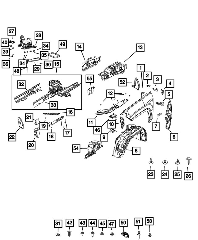 Genuine Mopar Tow Hook Bracket 68256216aa
