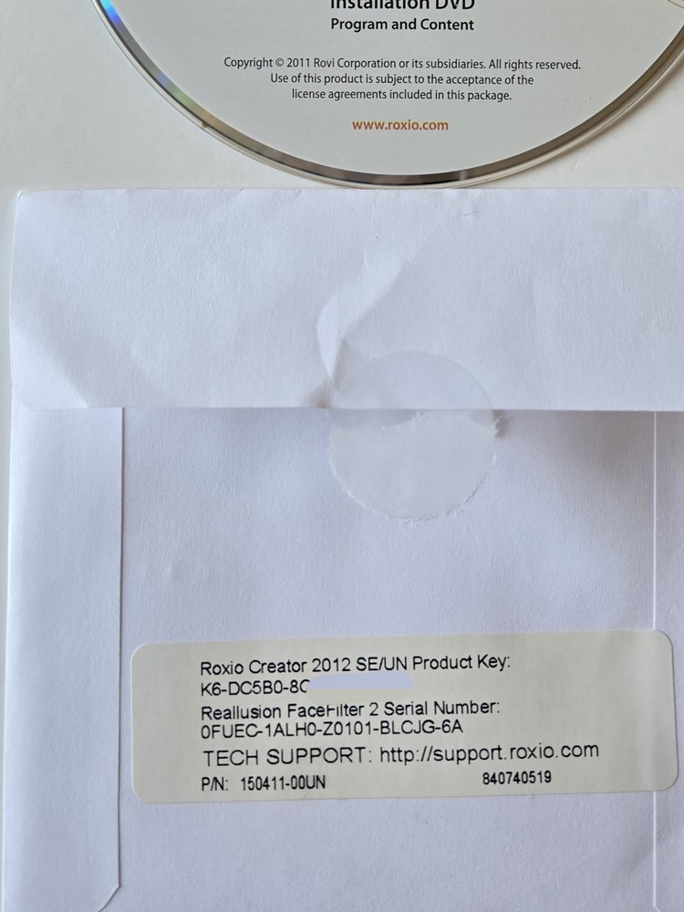 Roxio Creator 2012 Special Edition Retail Box CD Accessories