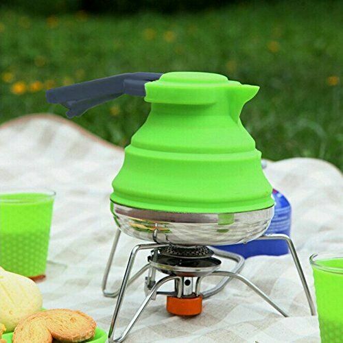 Portable Collapsible Camping Kettle For Hiking, Travel & Outdoors 42 OZ Capacity