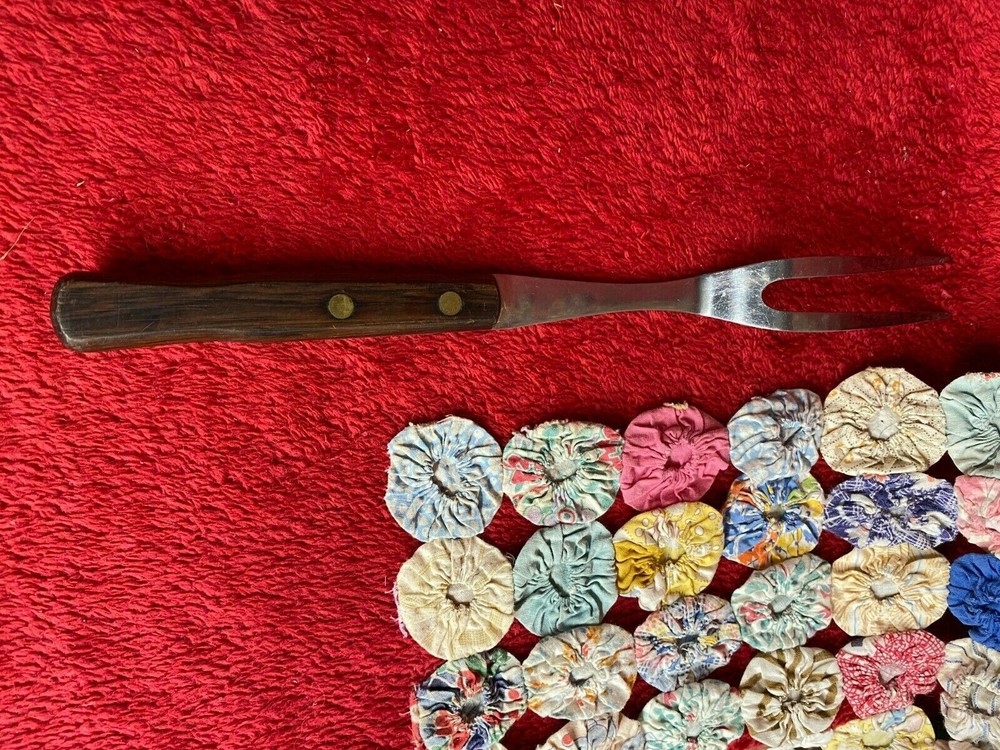Vtg Meat Fork Flint USA Stainless