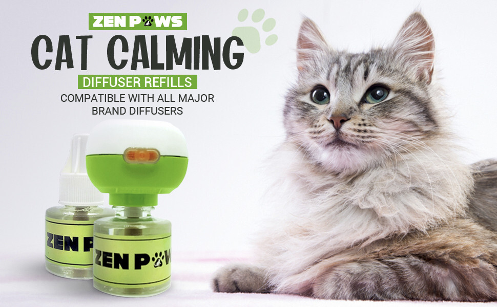 Zenpaws Calming Pheromone Diffuser - KIT Includes 1 Diffuser + 2 Refills
