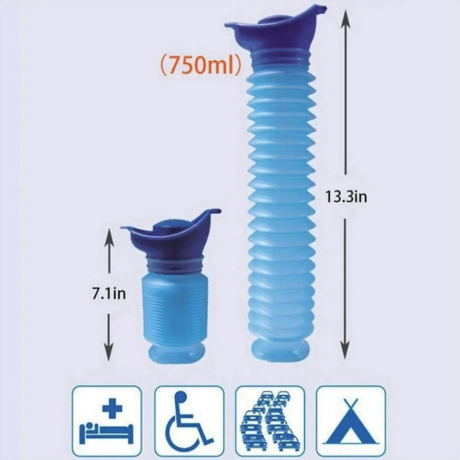 1set Portable Car Urinal Bottle Travel Camping Emergency Toilet - NEW