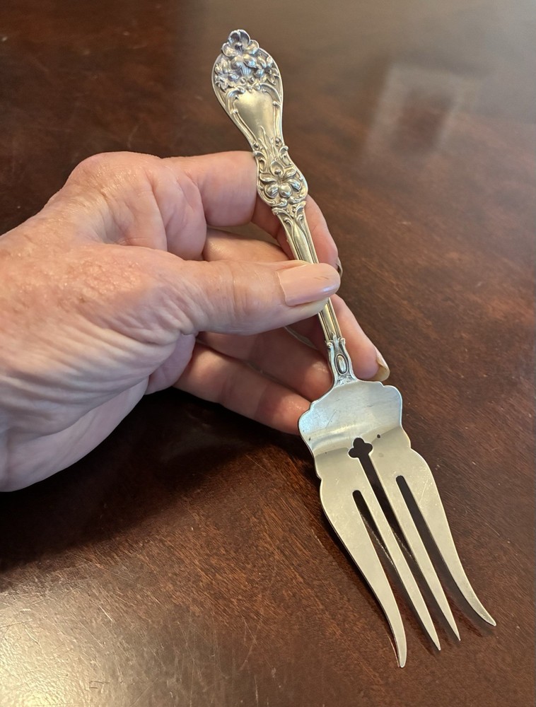 Antique Manchester Sterling Silver Serving Fork