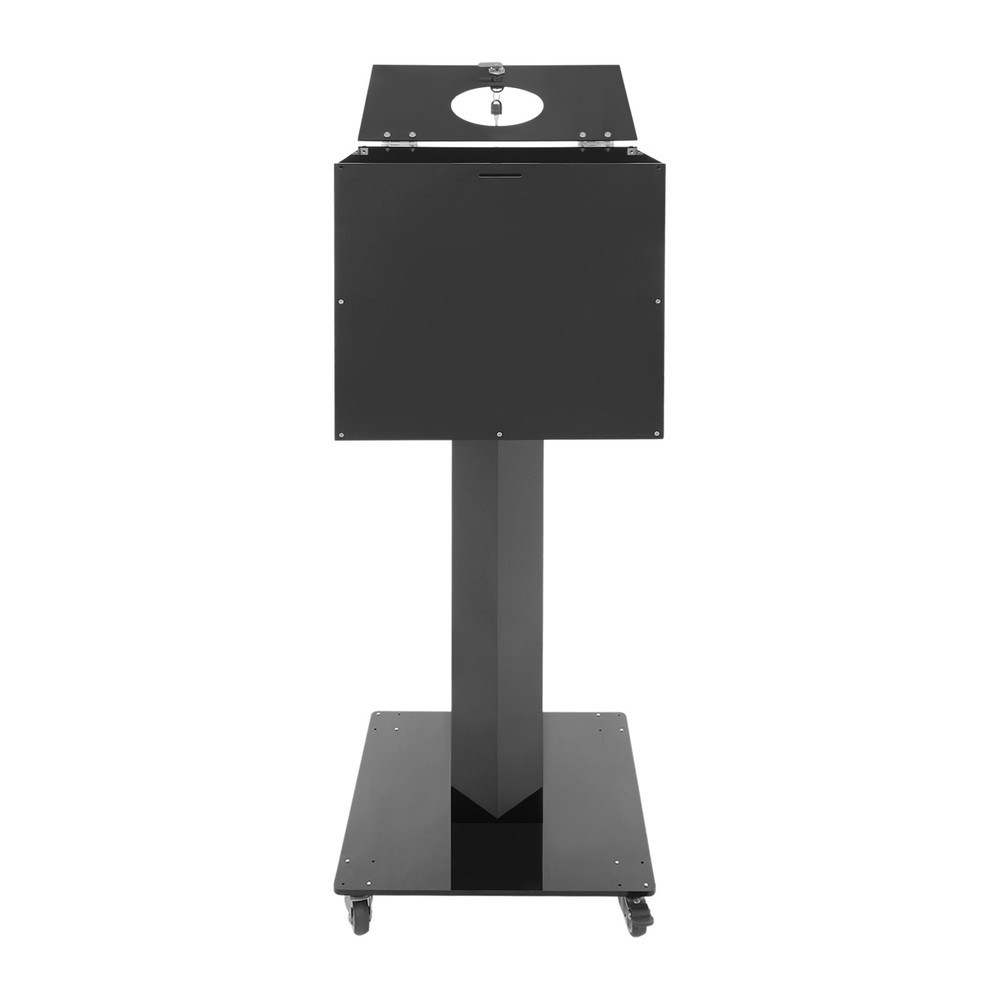 Floor Standing Donation Box with Lock, Key & Wheels for Versatile Use