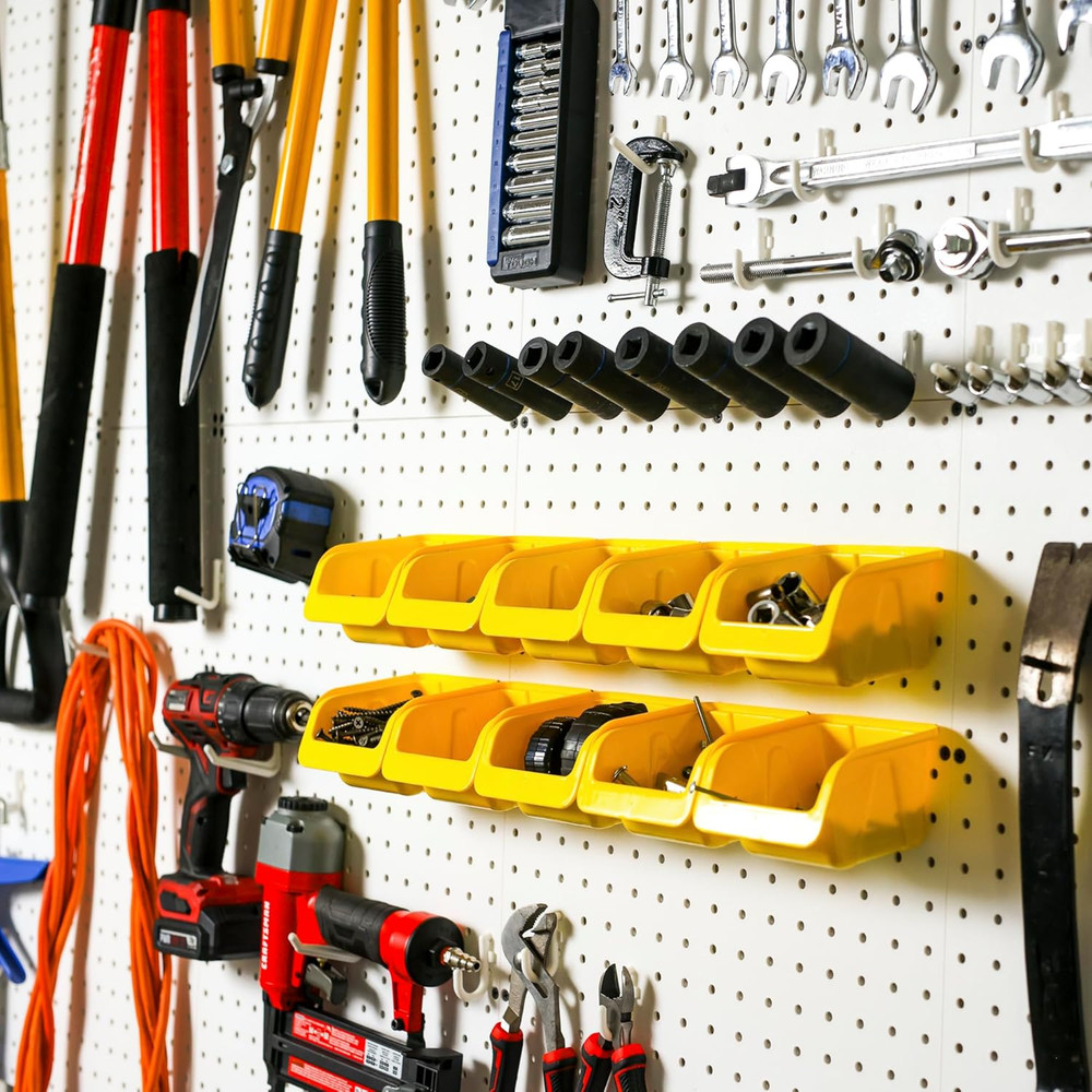Peg Board Bin Kit - Kit PB-4 - Pegboard Accessories for Garage Storage & Tool Or