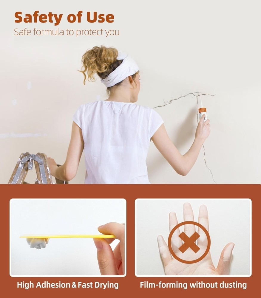 Apartment-Friendly Drywall Repair Kit - 2 Pack Wall Patching for Instant Fixes