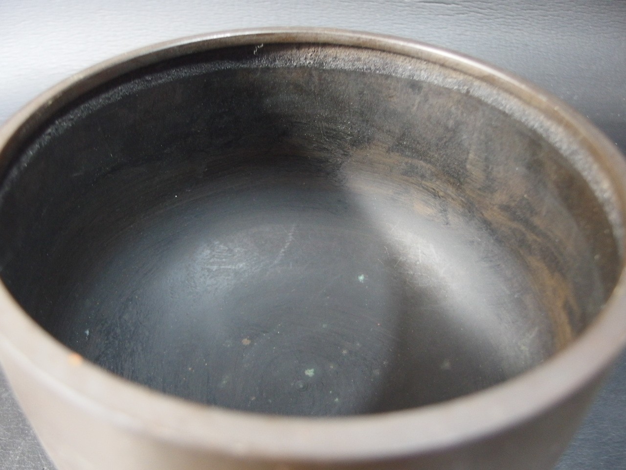 or2631 JAPANESE BUDDHIST SINGING BOWL ORIN GONG 7.1 inch / 18 cm Wide VINTAGE