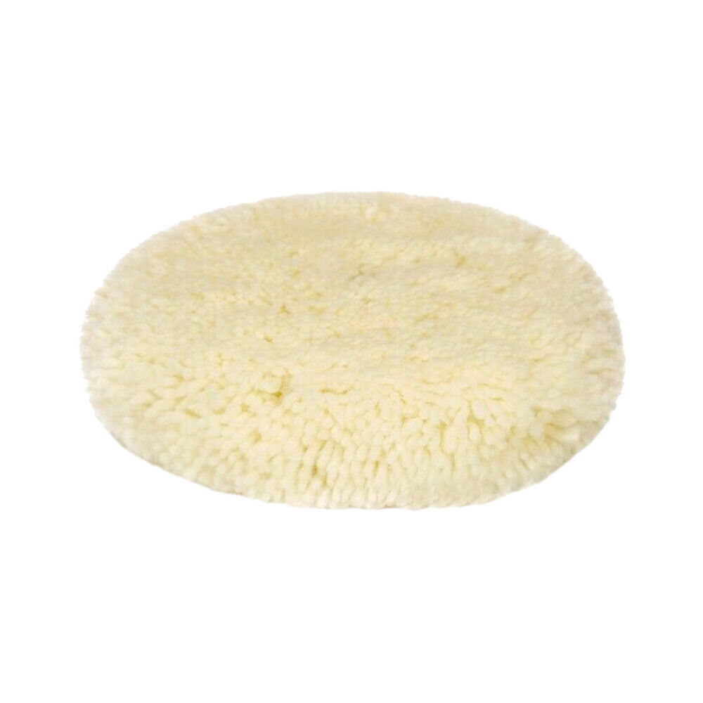 3Pcs Wool Hook & Loop Grip Buffing Pad for Compound Cutting & Polishing 5 Inch