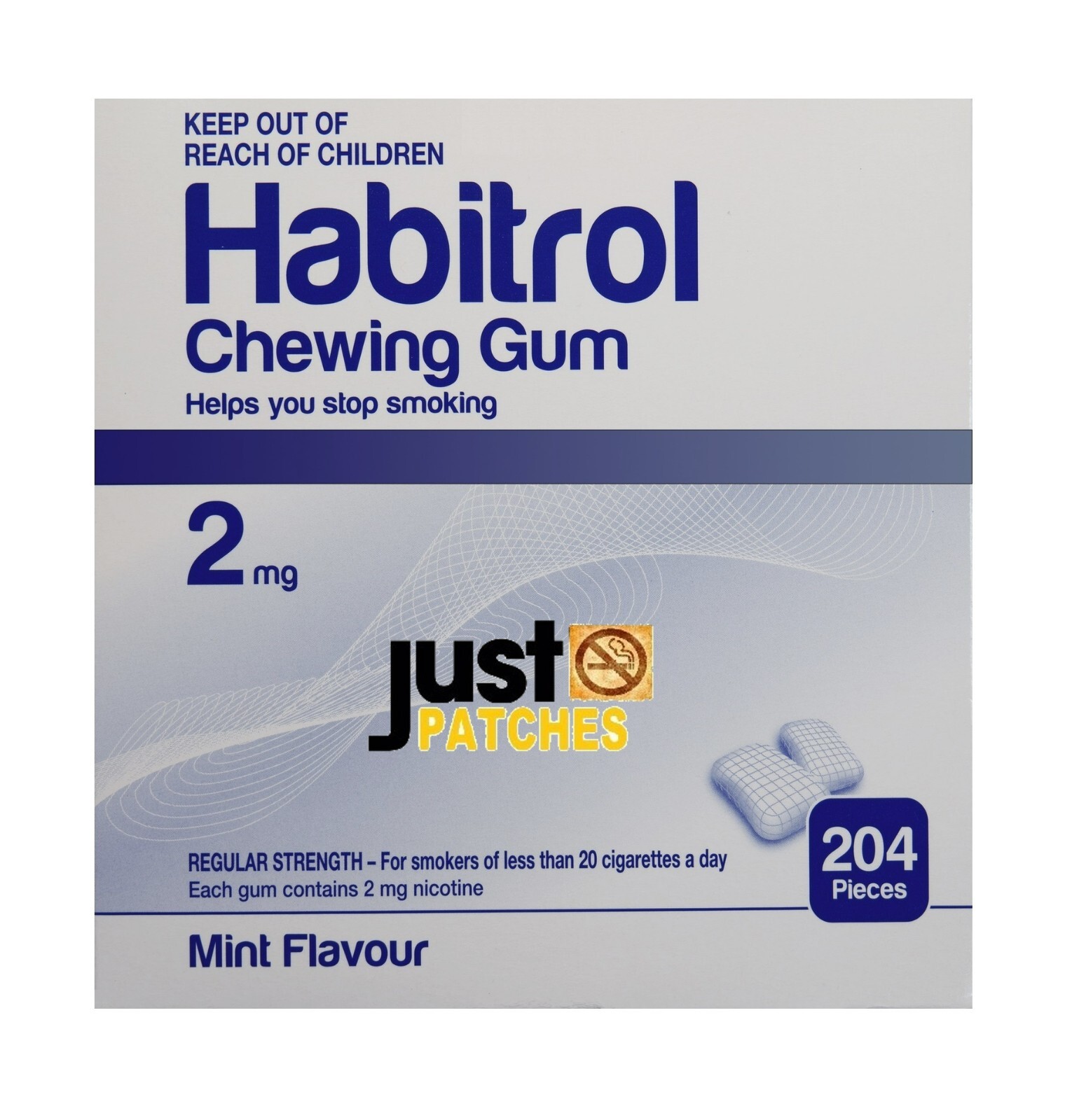 Habitrol Gum 2 mg Nicotine MINT Flavor (816 Pieces, 4 Boxes) NEW 01/2025