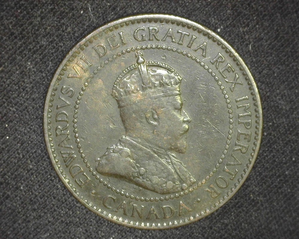 CANADA 1907-H LARGE CENT KM8 EXTREMELY FINE WITH SPOTS ~C2