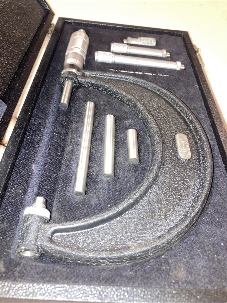 THE CENTRAL TOOL CO. Micrometer 0" to 4" Mic Excellent Shape