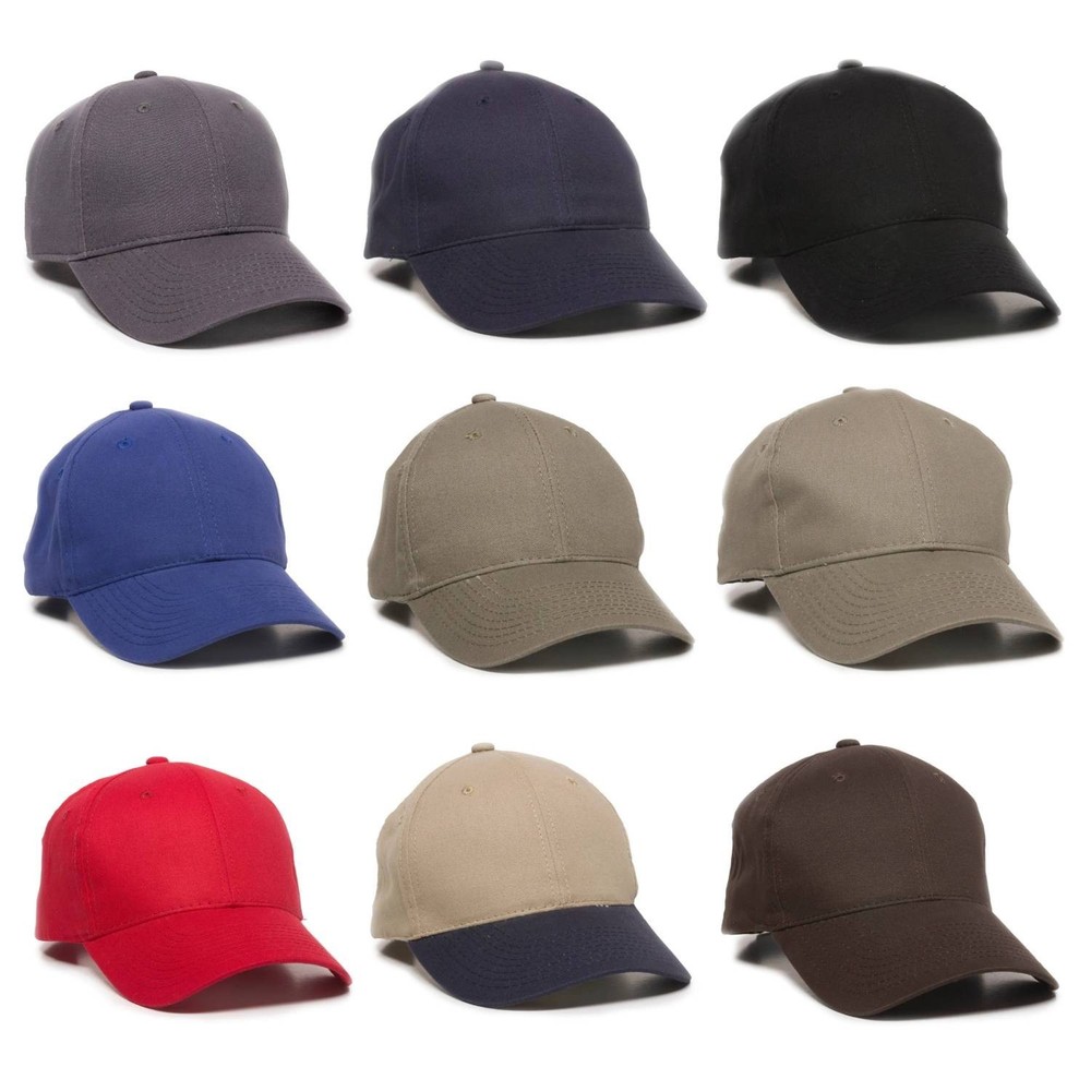 Outdoor Cap BCT-600 Structured Brushed Cotton Twill Solid Back Cap