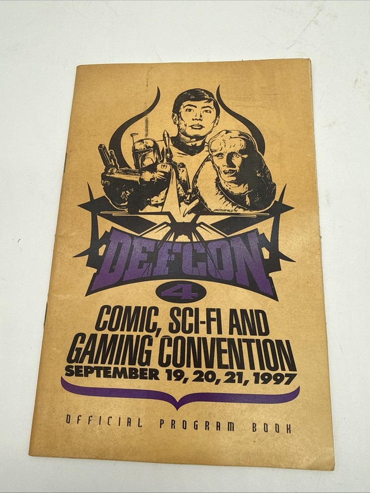 Defcon DC4 Program Guide Vintage defcon Sci-fi Gaming Convention Program 1997