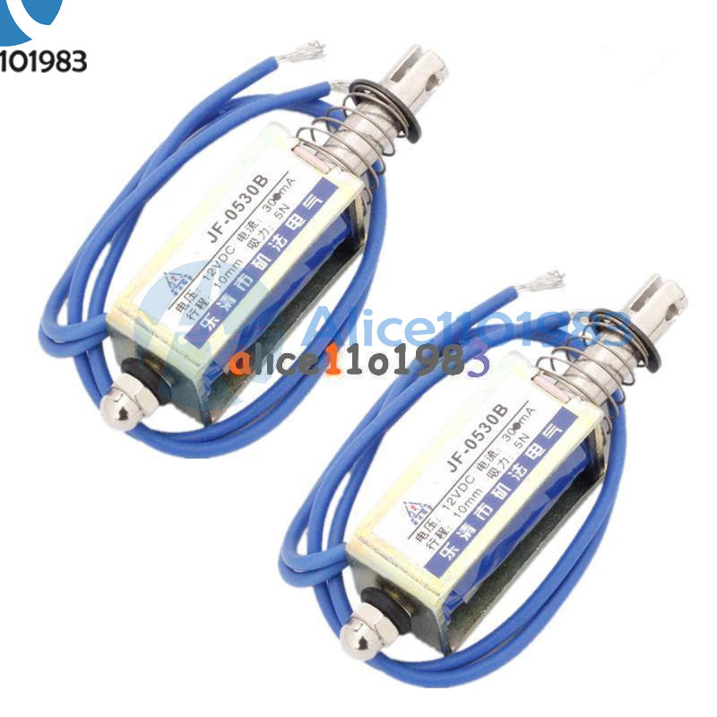 DC6V/12V/24V Push Pull Type Open Frame Solenoid Electromagnet Reset 10mm 5N/2N