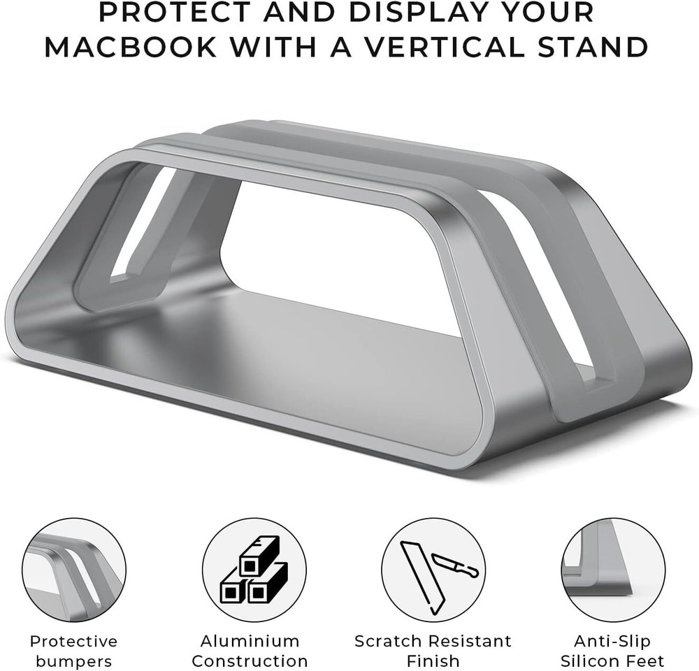 HumanCentric Vertical Laptop Stand for MacBook, Compatible with Space Gray