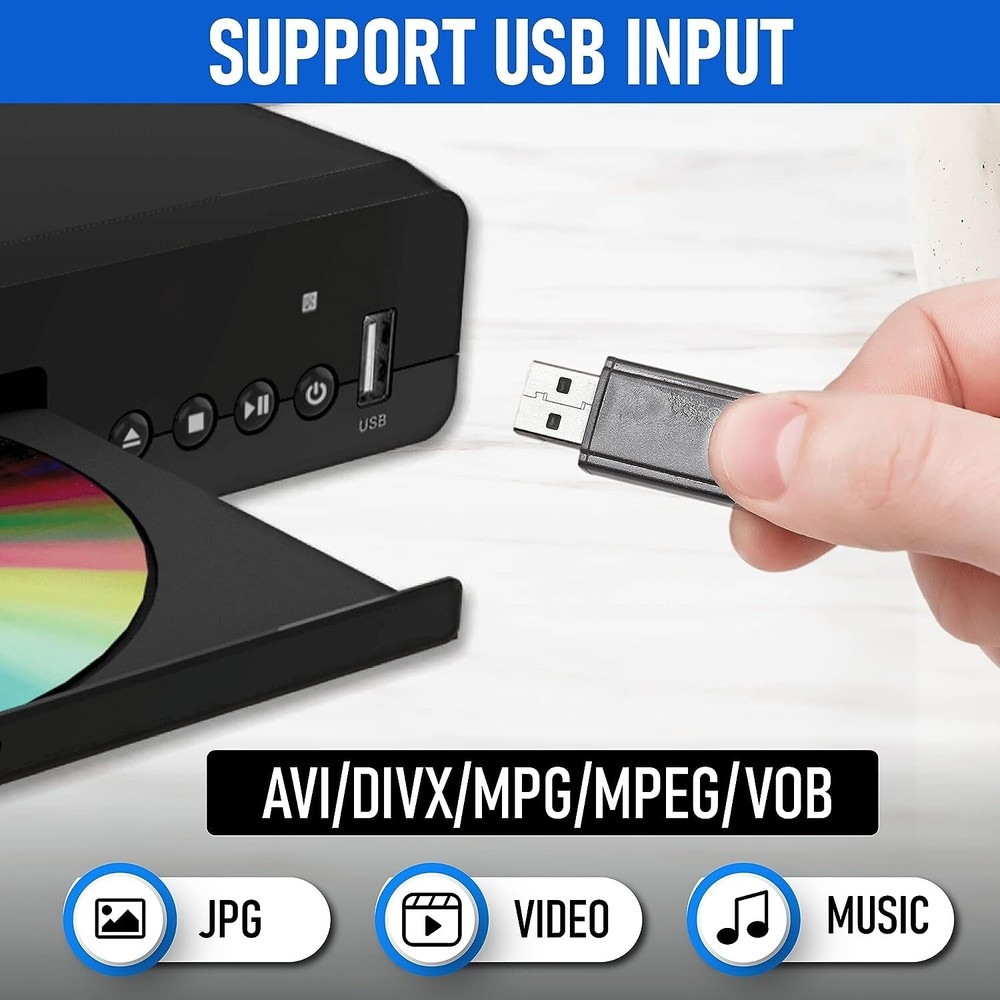 Philips DVD Player for Smart TV. Compatible with CD, DVD, MP3 + Remote Control