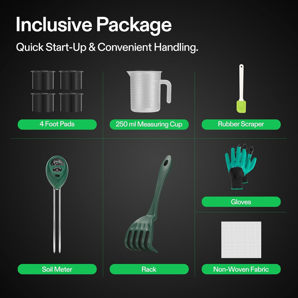 3-Layer Worm Compost Bin, 30L Worm Composter, Easy Setup Inclusive Worm Farm Kit