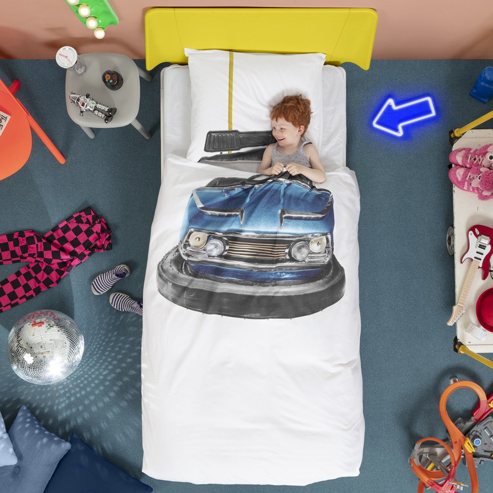 Snurk Bumper Car Quilt Cover Single Set 2pce