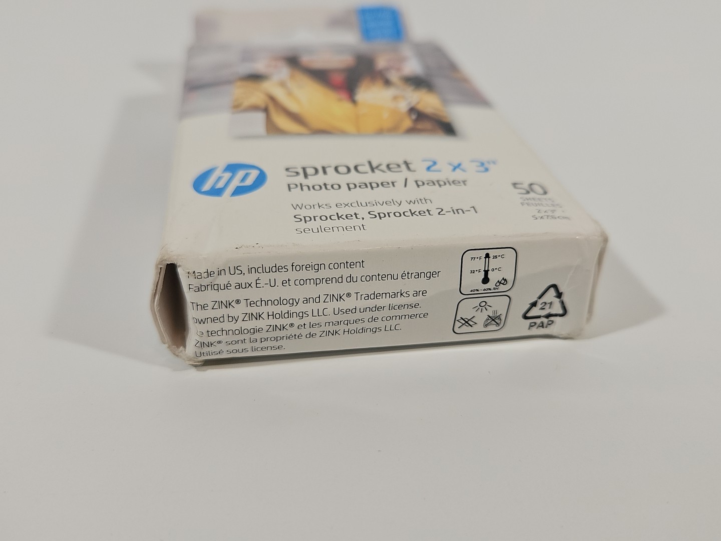30 SHEETS HP Sprocket Zink Photo Paper 2x3" for HP Sprocket Photo Printers