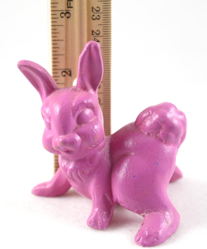 Ceramic Bunny Rabbit Pink 2.5 Inches Tall