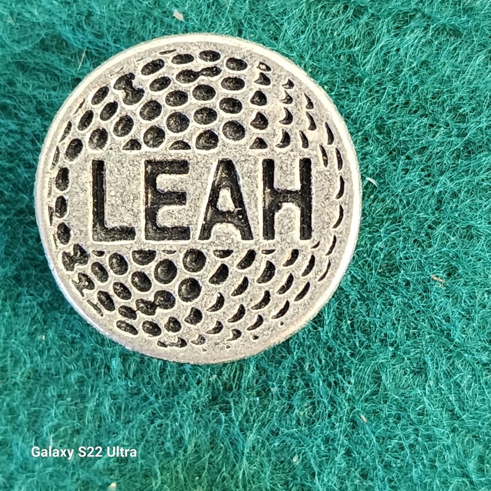 Personalized Metal Golf Ball Marker for Leah