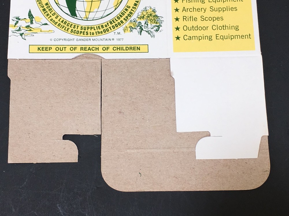 Gander Mountain Empty 12ga Reloading Box Unused 1977 issue