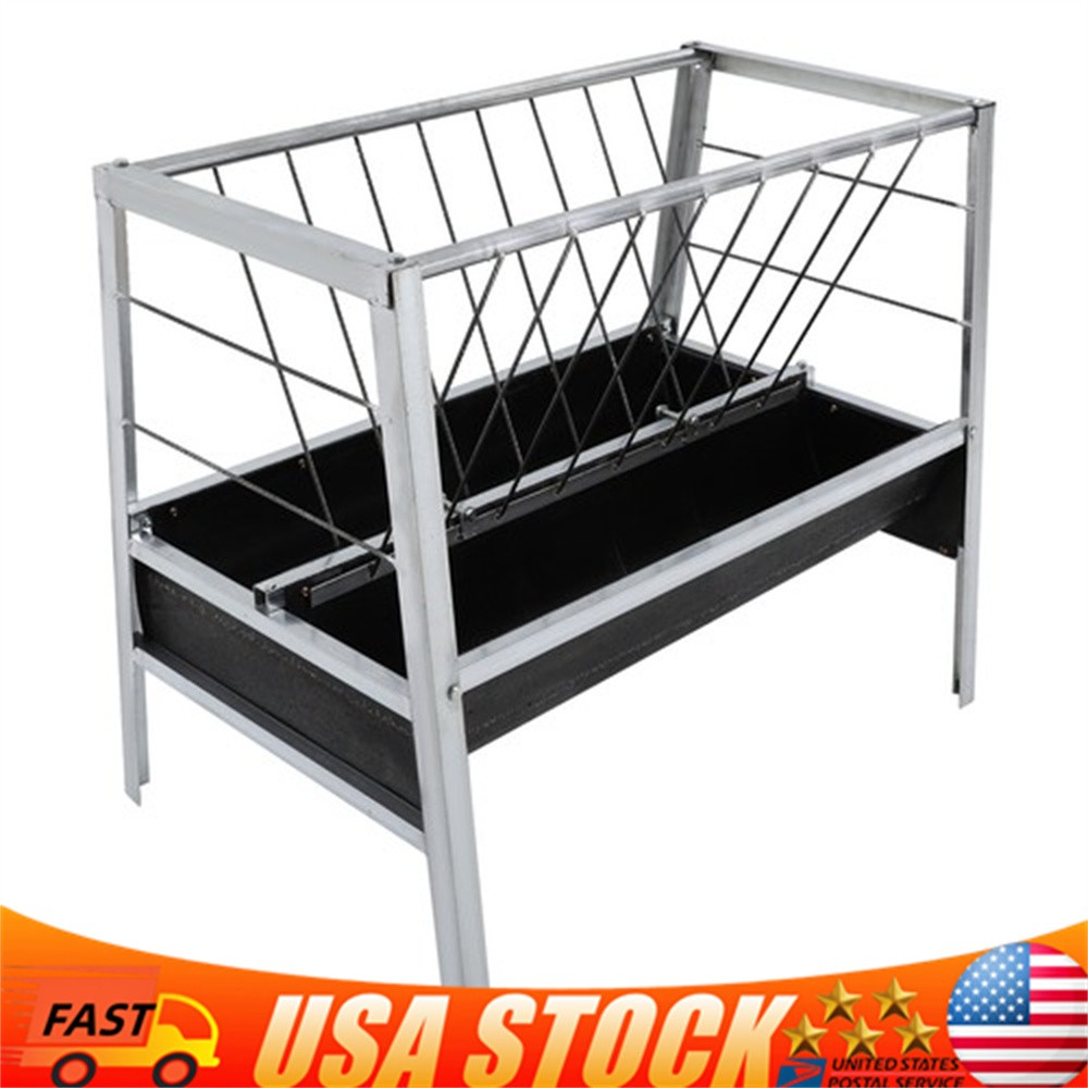 Heavy Duty Iron Steel Pasture Hay Feeder 39" For Goats, Sheep, Miniature Horses