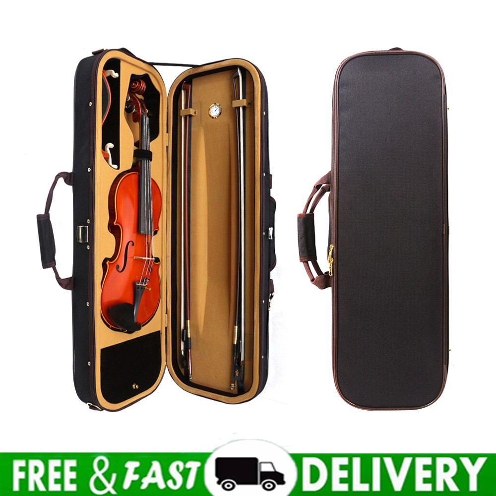 4/4 full size Violin Case with Backpack Strap Lightweight Hard shell Travel Case