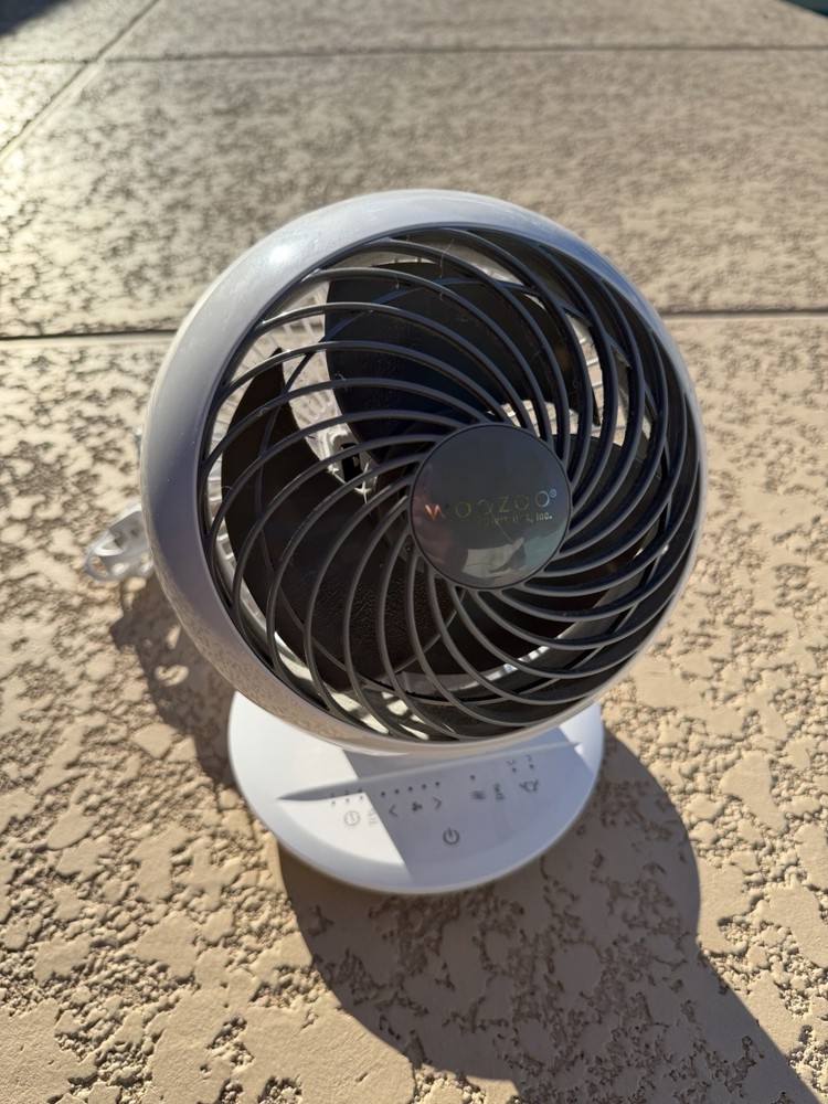 WOOZOO Compact Globe Oscillating Fan “No Remote” - 5 Speed - White