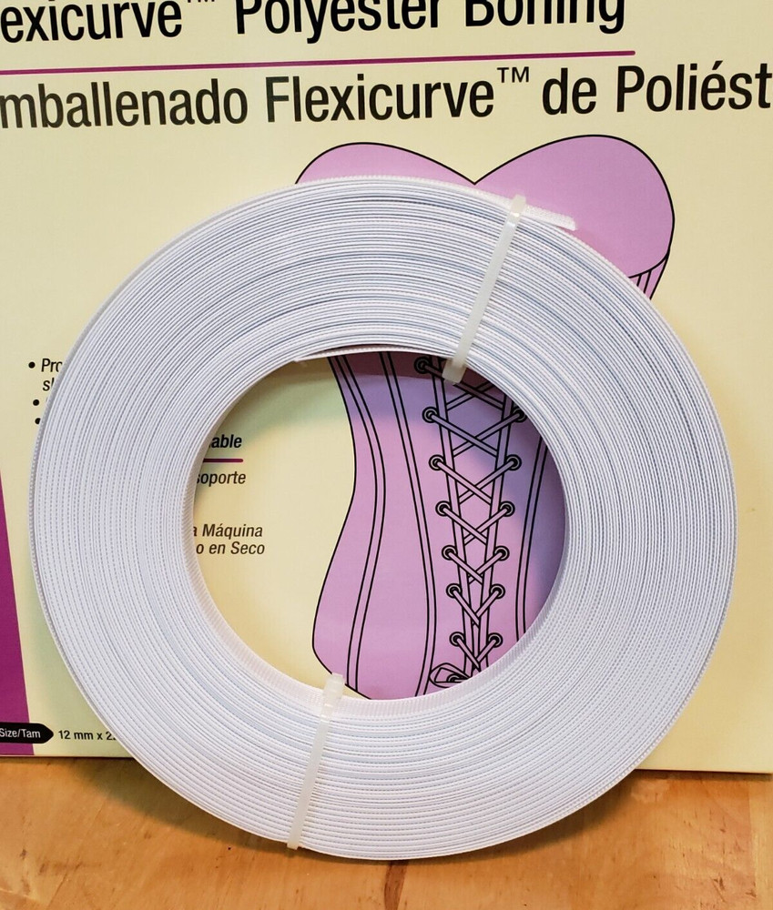 Dritz FLEXICURVE POLYESTER BONING For Shape & Support - White - 22-Yards - 569-9