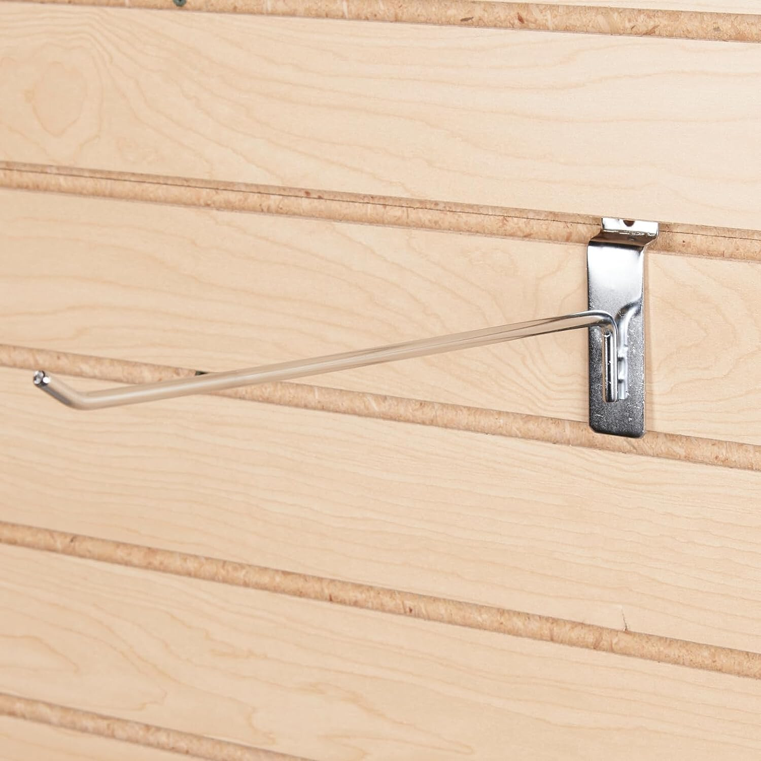 100 Chrome 12" Slatwall Peg Hooks Slat Wall Retail Display 6 mm Diameter Tubing