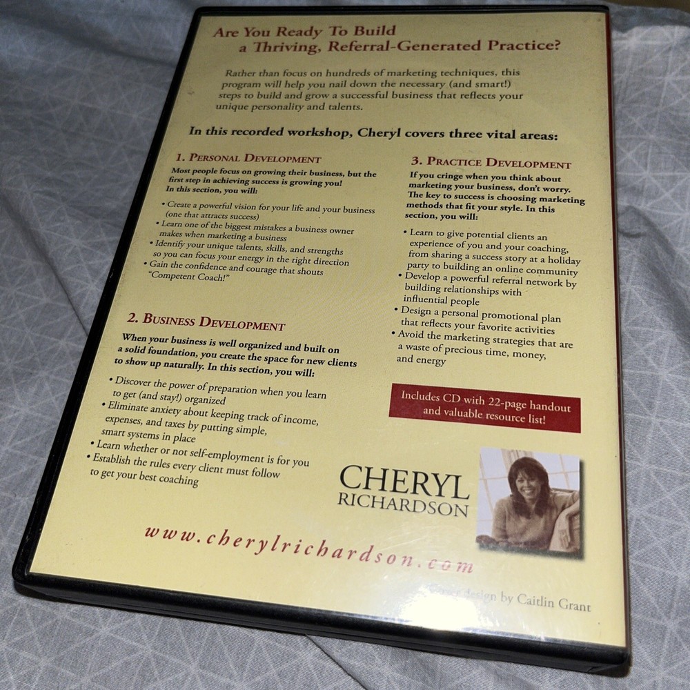 The Practice Building Workshop with Cheryl Richardson: 8 Audio CDs + Handouts CD