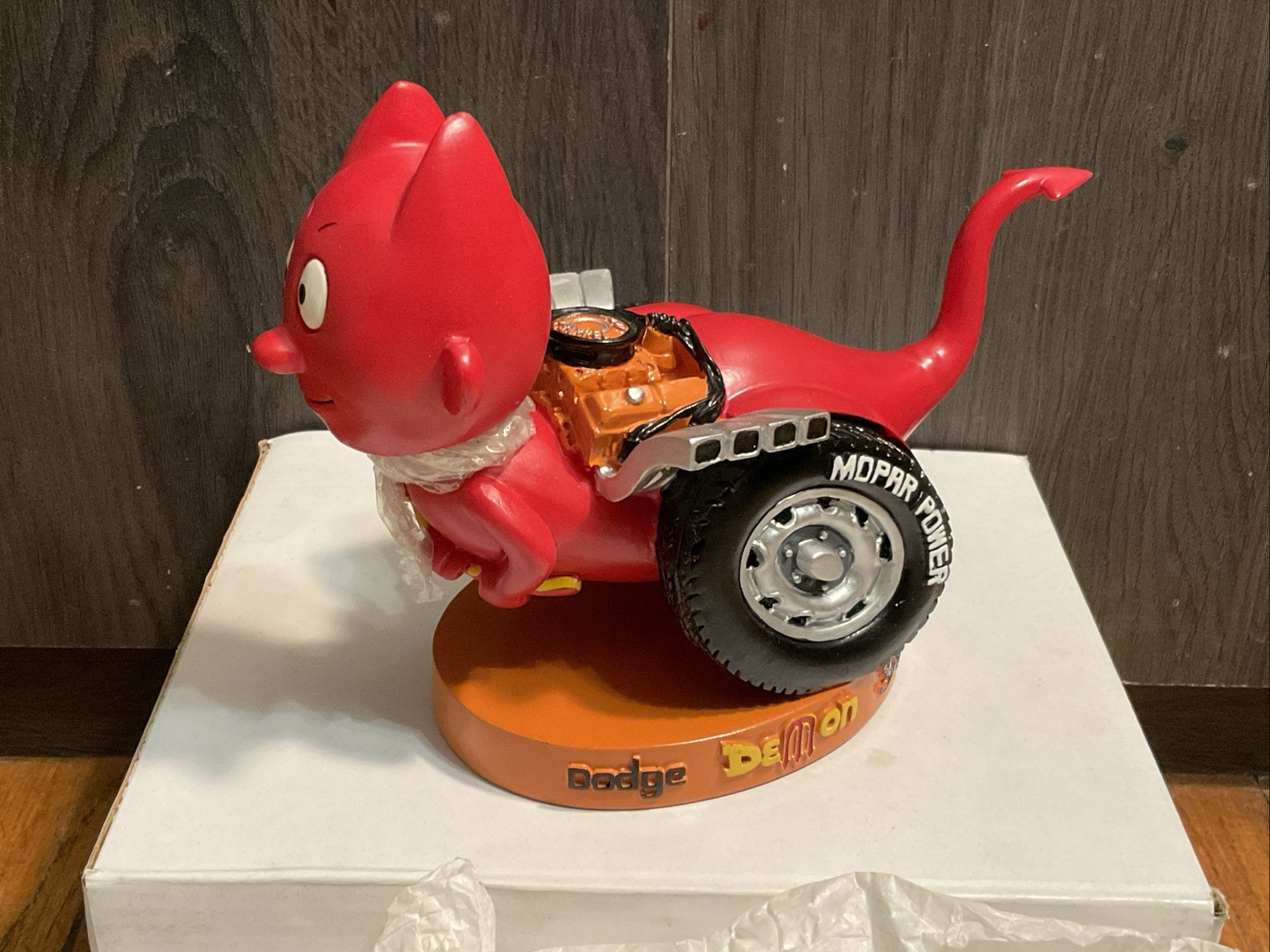 New Dodge Super Demon Dealership Exclusive Bobblehead B5 Bent Rod Garage Shaker