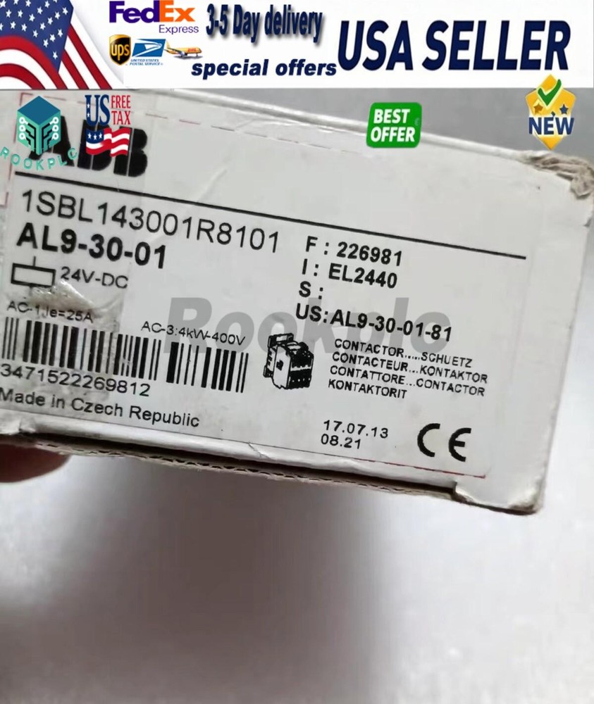 1pc ABB AL9-30-01 DC contactor 24VDC