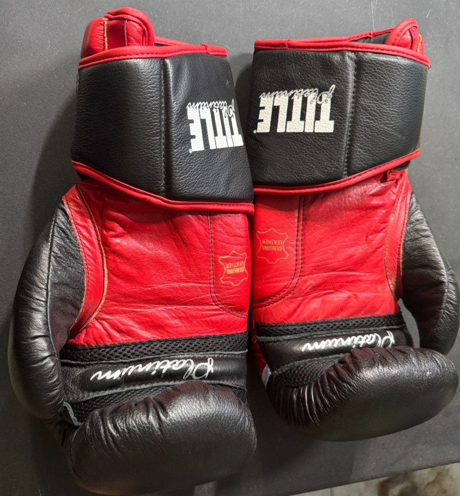 Title Platinum 600 Boxing Gloves 10oz Red/Blk/Silver Hook and Loop