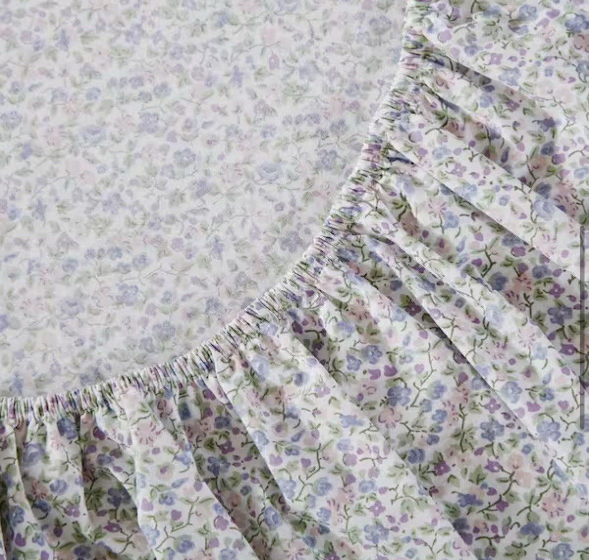 Laura Ashley 4-Piece Cotton Percale King Sheet Set (EMOGENE T200 HTR KG SHEET SE