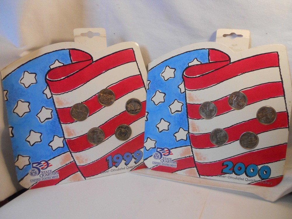 HALLMARK STATE QUARTERS SETS 1999 2000 Uncirculated Quarter